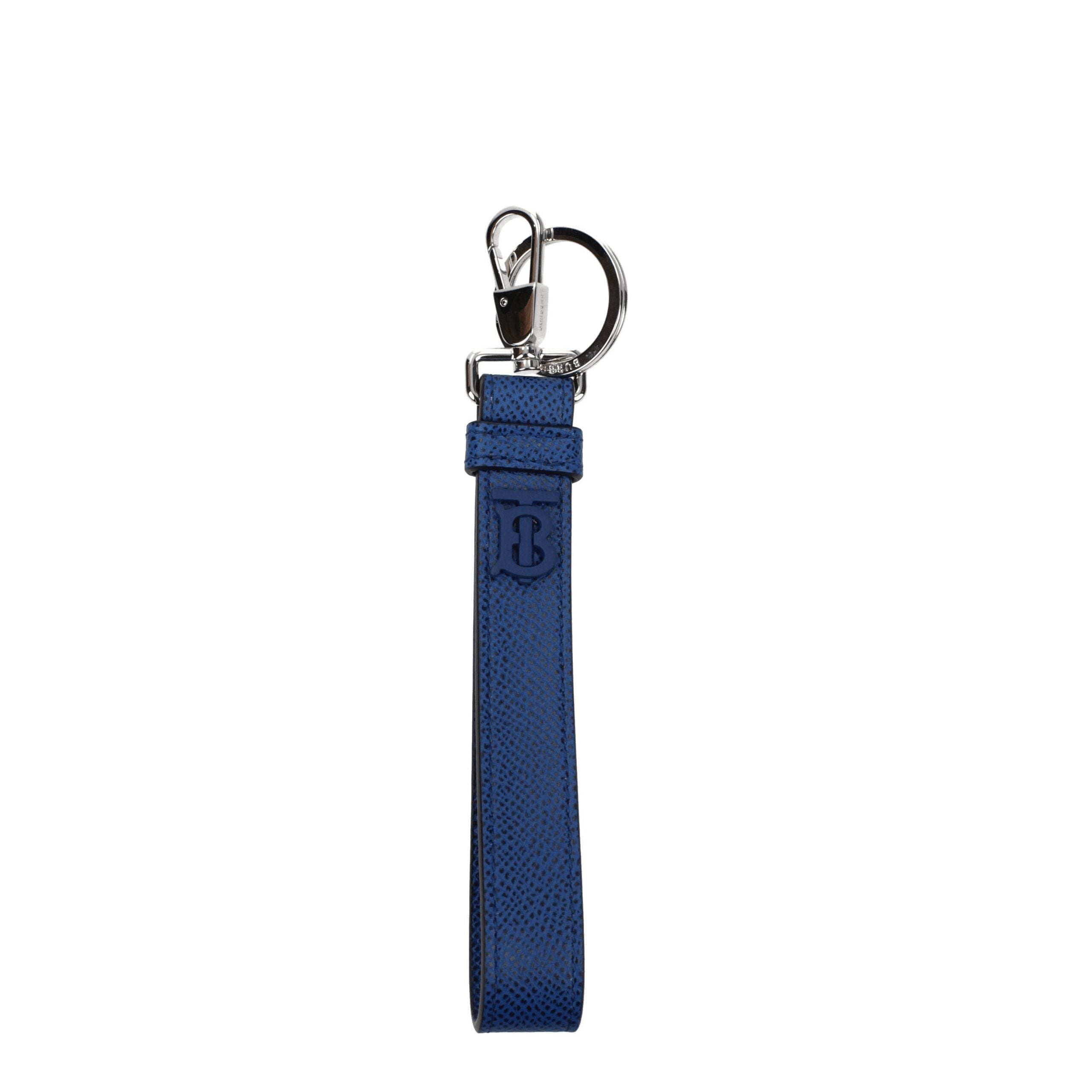Burberry Blue Leather Keychains
